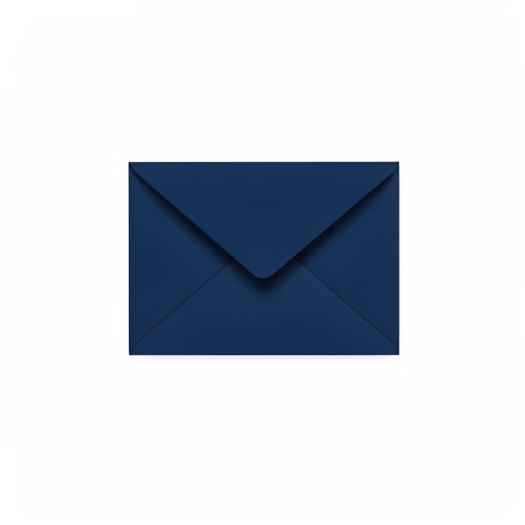 Small envelope icon, dark blue on white